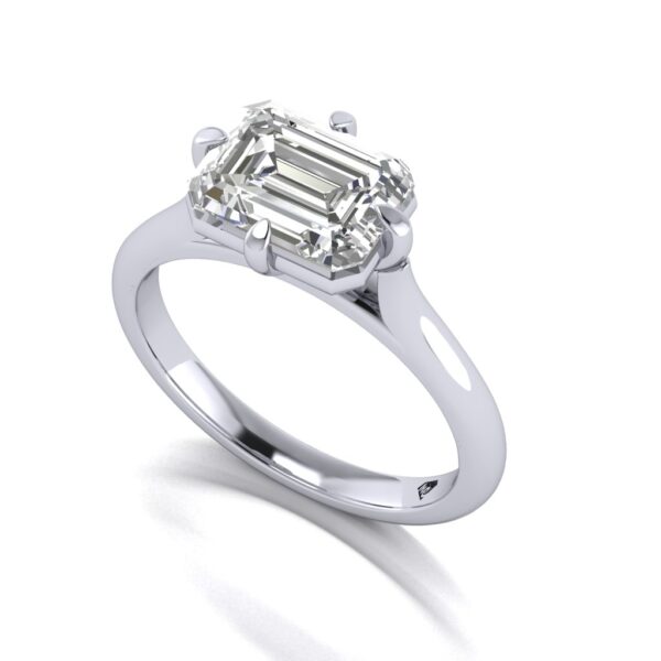 tessa - engagement ring with platinum metal and emerald shape diamond tessa - engagement ring with platinum metal and emerald shape diamond