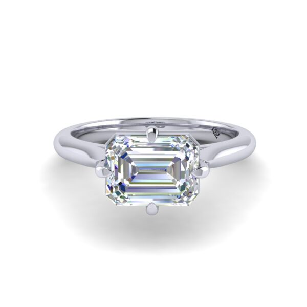 tessa - engagement ring with platinum metal and emerald shape diamond tessa - engagement ring with platinum metal and emerald shape diamond