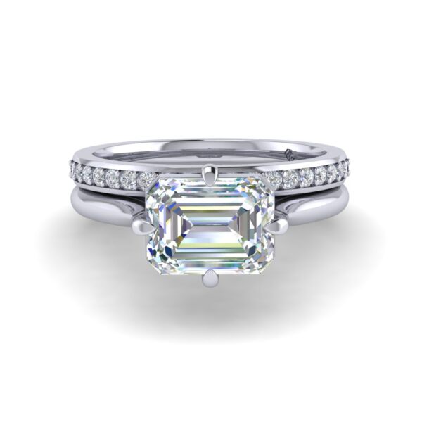 tessa - engagement ring with platinum metal and emerald shape diamond tessa - engagement ring with platinum metal and emerald shape diamond