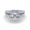 kyra - engagement ring with platinum metal and marquise shape diamond