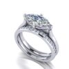 kyra - engagement ring with platinum metal and marquise shape diamond