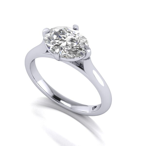 kiara - engagement ring with platinum metal and oval shape diamond kiara - engagement ring with platinum metal and oval shape diamond