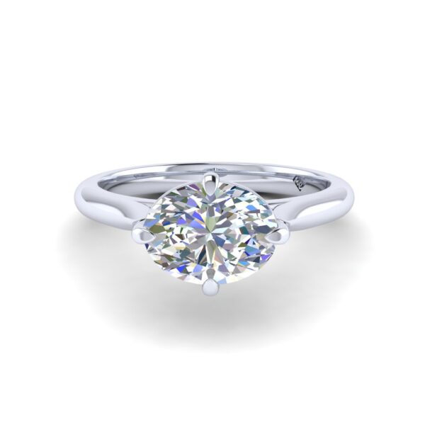 kiara - engagement ring with platinum metal and oval shape diamond kiara - engagement ring with platinum metal and oval shape diamond