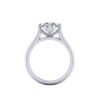 milla - engagement ring with platinum metal and round shape diamond