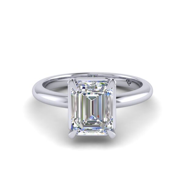 matilda - engagement ring with platinum metal and emerald shape diamond matilda - engagement ring with platinum metal and emerald shape diamond