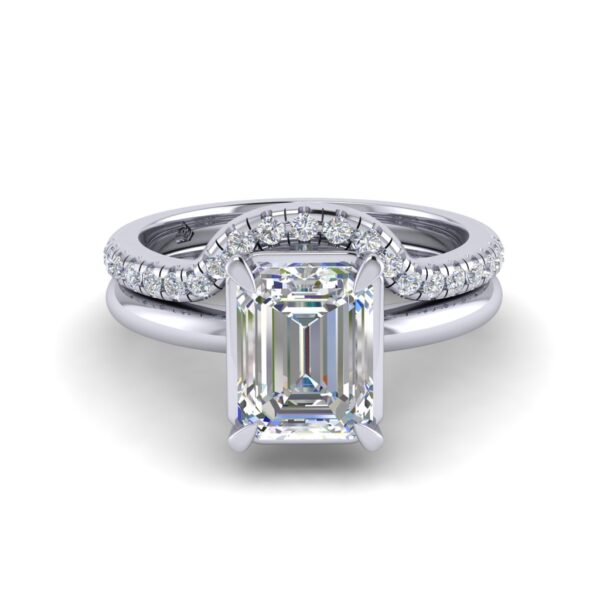 matilda - engagement ring with platinum metal and emerald shape diamond matilda - engagement ring with platinum metal and emerald shape diamond