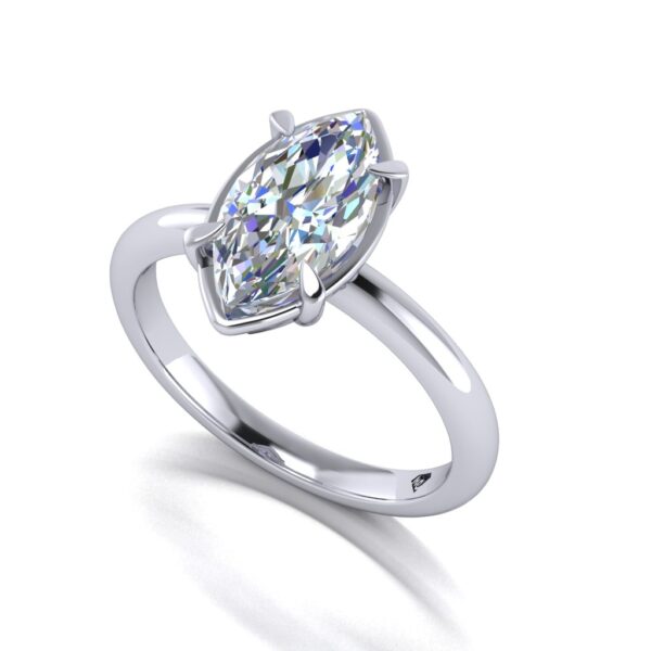 inka - engagement ring with platinum metal and marquise shape diamond inka - engagement ring with platinum metal and marquise shape diamond