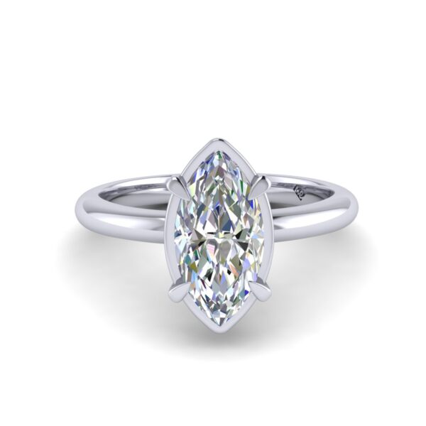 inka - engagement ring with platinum metal and marquise shape diamond inka - engagement ring with platinum metal and marquise shape diamond
