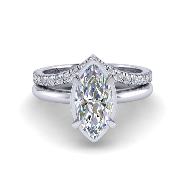 inka - engagement ring with platinum metal and marquise shape diamond inka - engagement ring with platinum metal and marquise shape diamond