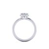 yasmin - engagement ring with platinum metal and oval shape diamond