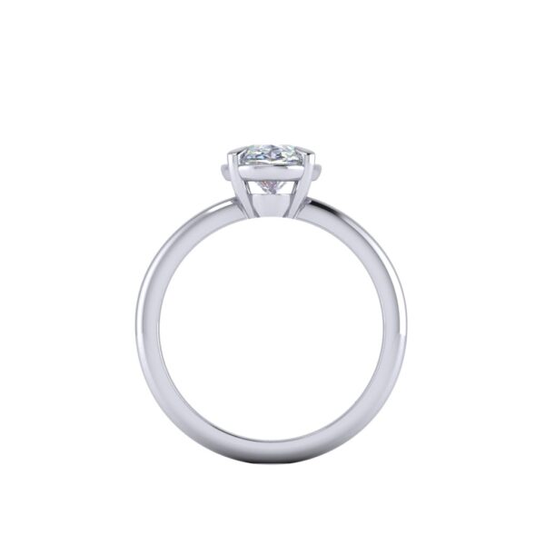 yasmin - engagement ring with platinum metal and oval shape diamond