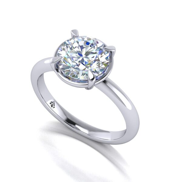 annie - engagement ring with platinum metal and round shape diamond annie - engagement ring with platinum metal and round shape diamond