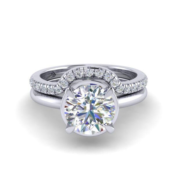 annie - engagement ring with platinum metal and round shape diamond annie - engagement ring with platinum metal and round shape diamond