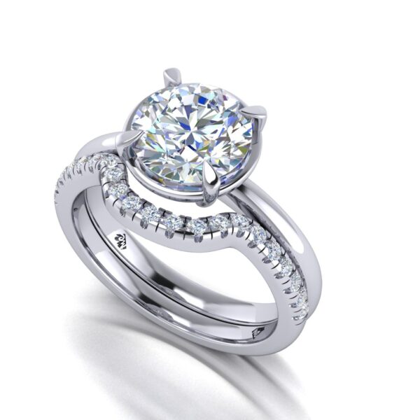 annie - engagement ring with platinum metal and round shape diamond annie - engagement ring with platinum metal and round shape diamond