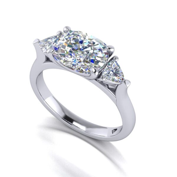 kylie - engagement ring with platinum metal and cushion shape diamond kylie - engagement ring with platinum metal and cushion shape diamond
