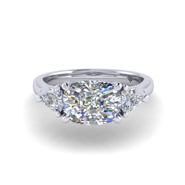 kylie - engagement ring with platinum metal and cushion shape diamond kylie - engagement ring with platinum metal and cushion shape diamond