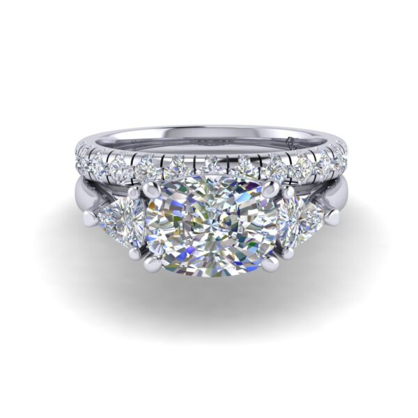 kylie - engagement ring with platinum metal and cushion shape diamond kylie - engagement ring with platinum metal and cushion shape diamond