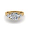 kylie - engagement ring with 14k yellow gold metal and cushion shape diamond