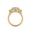 kylie - engagement ring with 14k yellow gold metal and cushion shape diamond