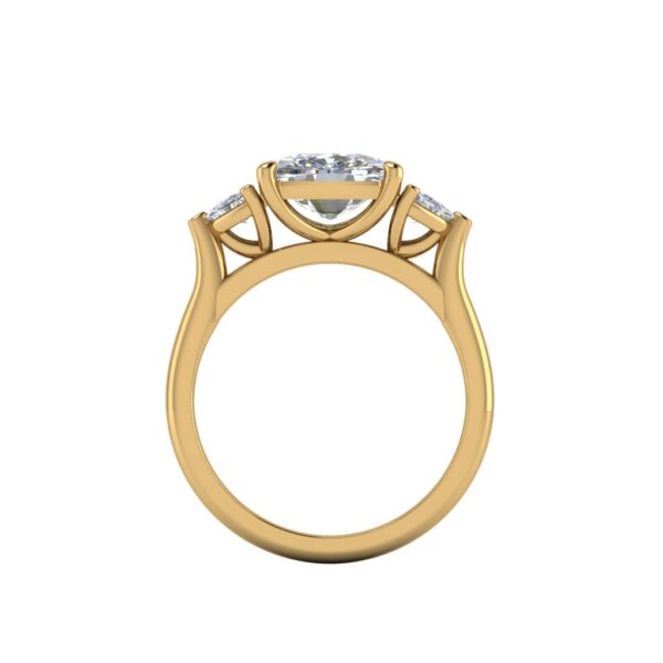 kylie - engagement ring with 14k yellow gold metal and cushion shape diamond