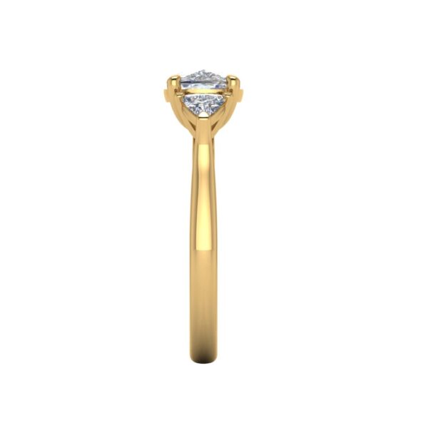 kylie - engagement ring with 14k yellow gold metal and cushion shape diamond
