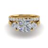 kylie - engagement ring with 14k yellow gold metal and cushion shape diamond