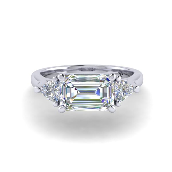 macy - engagement ring with platinum metal and emerald shape diamond macy - engagement ring with platinum metal and emerald shape diamond