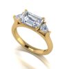 macy - engagement ring with 14k yellow gold metal and emerald shape diamond