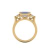 macy - engagement ring with 14k yellow gold metal and emerald shape diamond