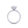 karlee - engagement ring with platinum metal and cushion shape diamond