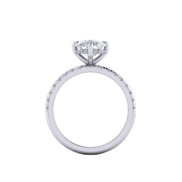 karlee - engagement ring with platinum metal and cushion shape diamond