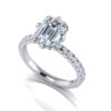 zali - engagement ring with platinum metal and emerald shape diamond zali - engagement ring with platinum metal and emerald shape diamond