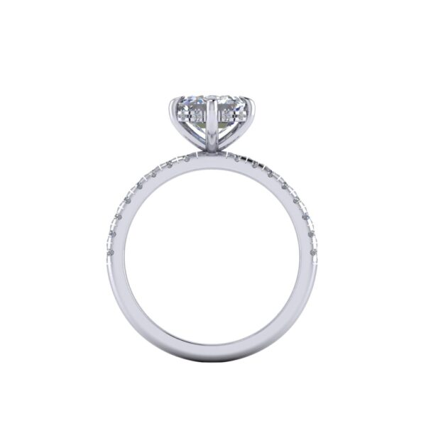 zali - engagement ring with platinum metal and emerald shape diamond zali - engagement ring with platinum metal and emerald shape diamond