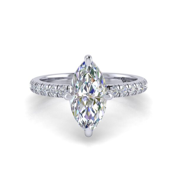 elspeth - engagement ring with platinum metal and marquise shape diamond elspeth - engagement ring with platinum metal and marquise shape diamond