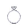 lola - engagement ring with platinum metal and oval shape diamond