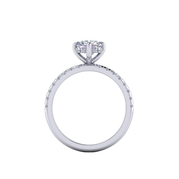 bonnie - engagement ring with platinum metal and radiant shape diamond