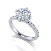 kyden - engagement ring with platinum metal and round shape diamond