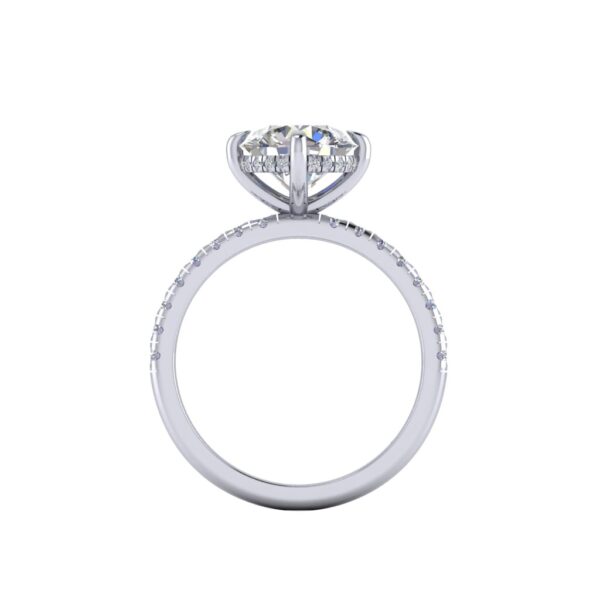 kyden - engagement ring with platinum metal and round shape diamond