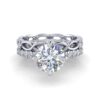 kyden - engagement ring with platinum metal and round shape diamond