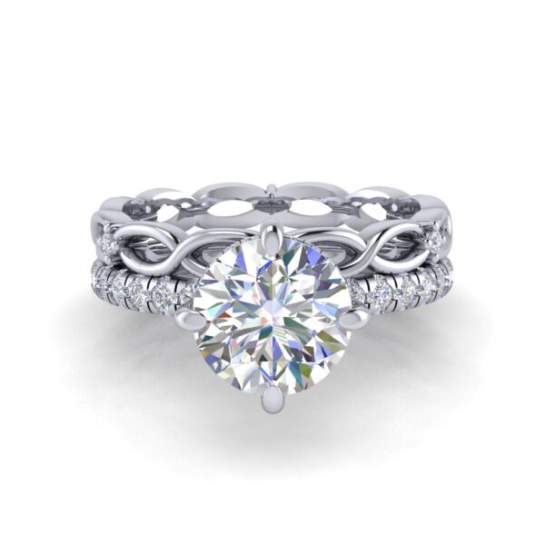 kyden - engagement ring with platinum metal and round shape diamond