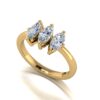 aaliyah - engagement ring with 14k yellow gold metal and marquise shape diamond