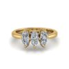 aaliyah - engagement ring with 14k yellow gold metal and marquise shape diamond