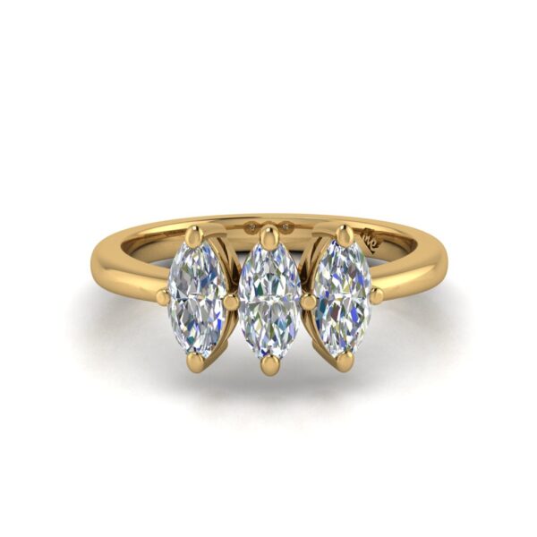aaliyah - engagement ring with 14k yellow gold metal and marquise shape diamond