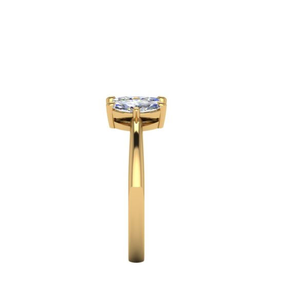 aaliyah - engagement ring with 14k yellow gold metal and marquise shape diamond