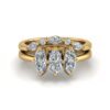 aaliyah - engagement ring with 14k yellow gold metal and marquise shape diamond