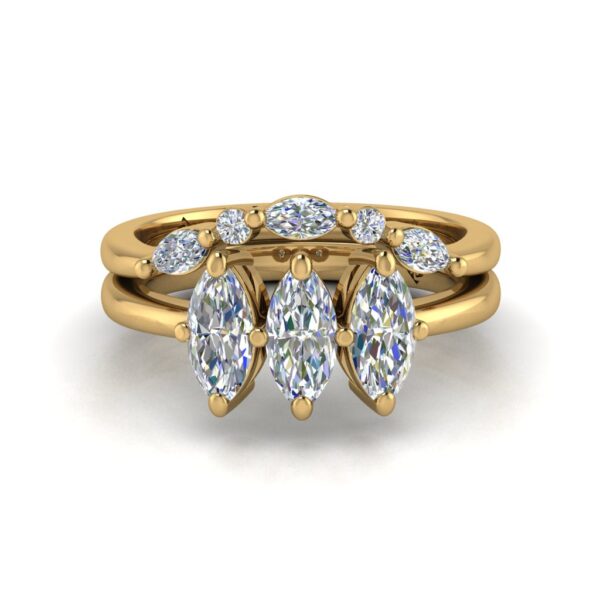 aaliyah - engagement ring with 14k yellow gold metal and marquise shape diamond