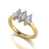 kristine - engagement ring with 14k yellow gold metal and marquise shape diamond