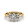 kristine - engagement ring with 14k yellow gold metal and marquise shape diamond