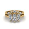 kristine - engagement ring with 14k yellow gold metal and marquise shape diamond