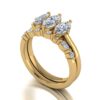 kristine - engagement ring with 14k yellow gold metal and marquise shape diamond